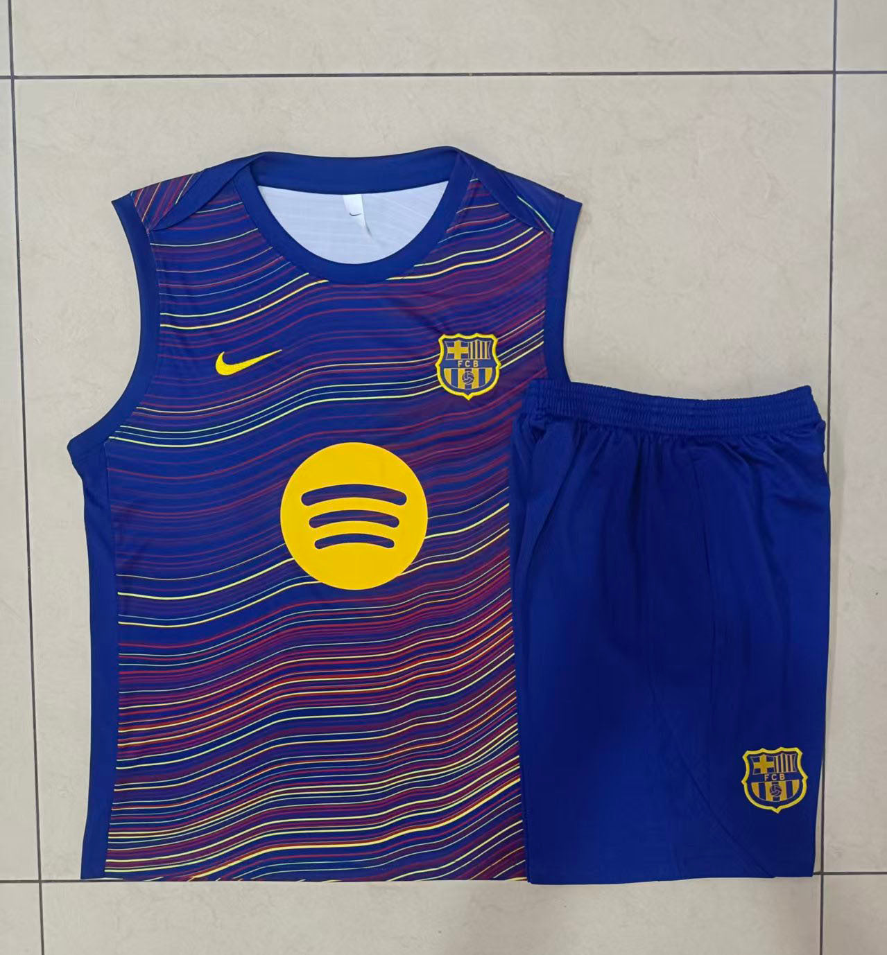 Barcelona Sleeveless Training Kit - Home