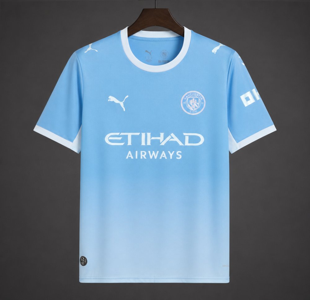 Manchester City Home Jersey With Guardiola 10 Special Printing
