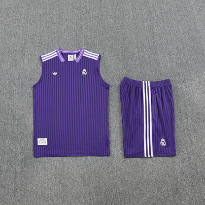Real Madrid Sleeveless Training Kit purple