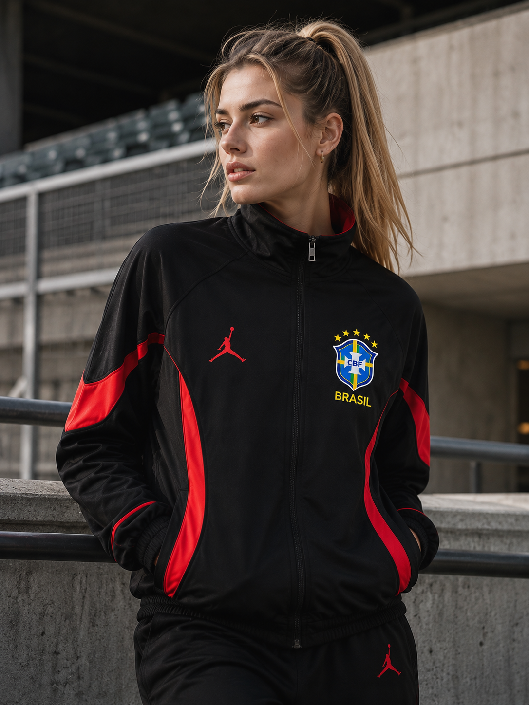 Brazil team black World Cup edition Windbreaker