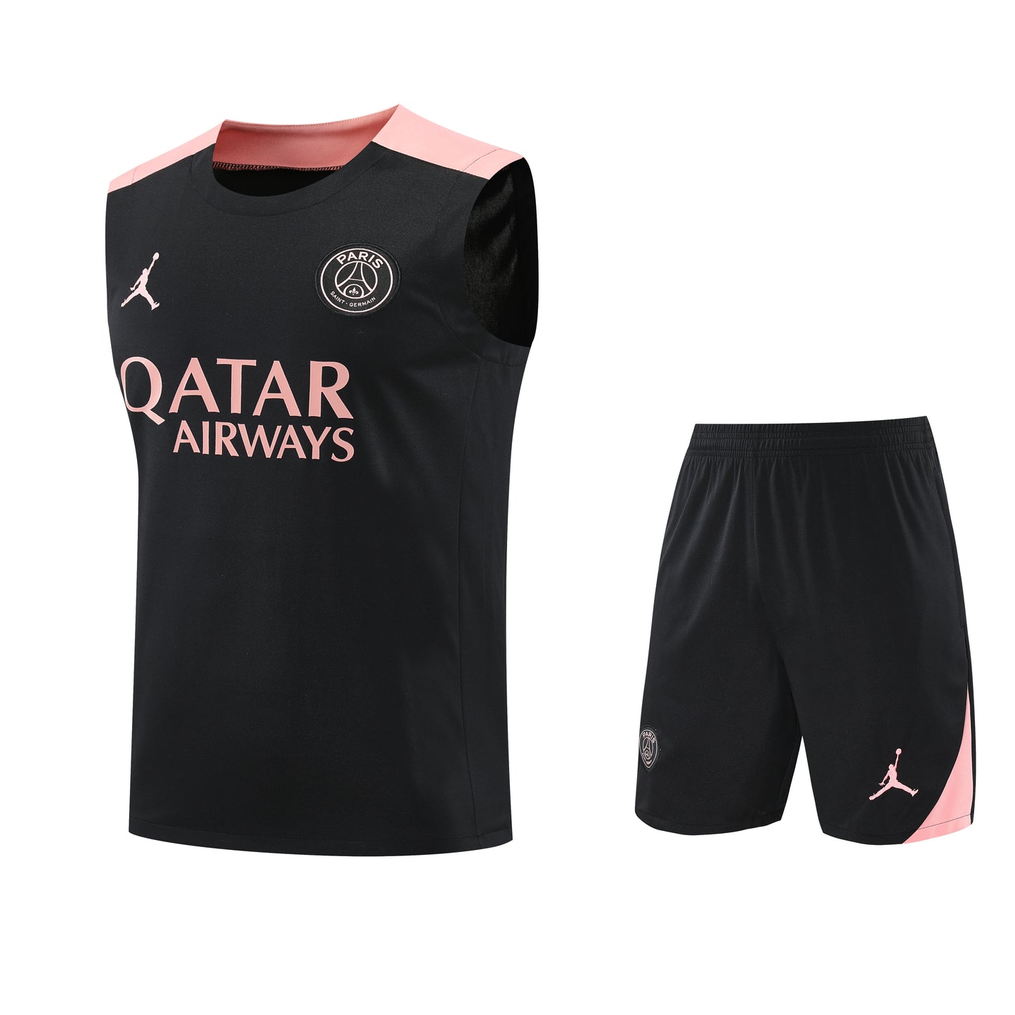 PSG Sleeveless Training Kit - Black/Baby Pink