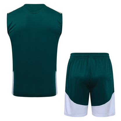 Italy Sleeveless Training Kit  Dark green