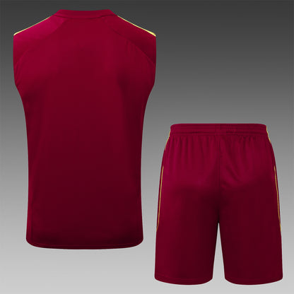 Arsenal Sleeveless Training Kit retro style red