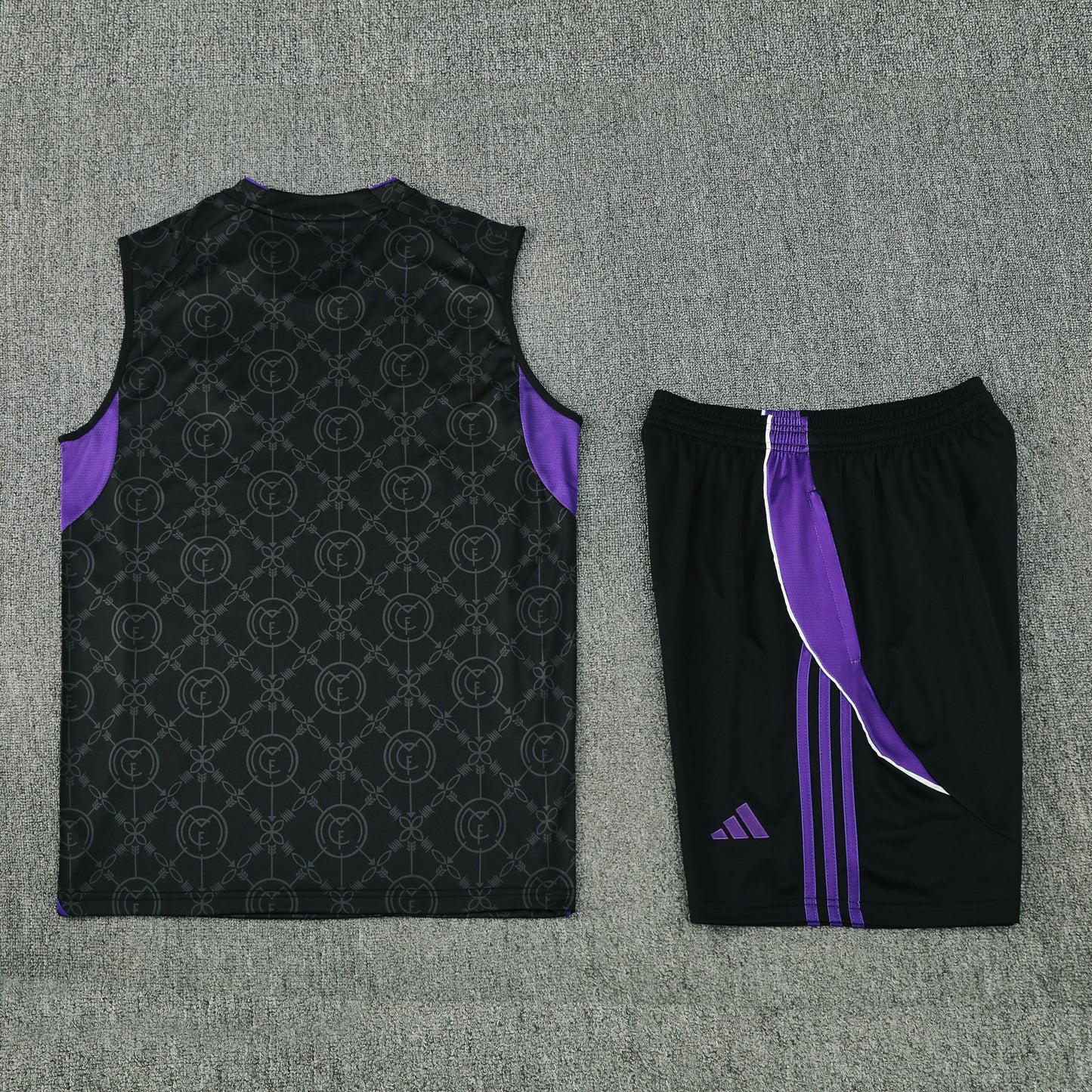 Real Madrid Sleeveless Training Kit - Black/Purple