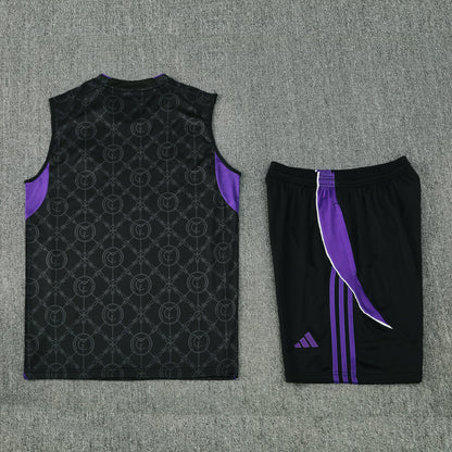 Real Madrid Sleeveless Training Kit - Black/Purple