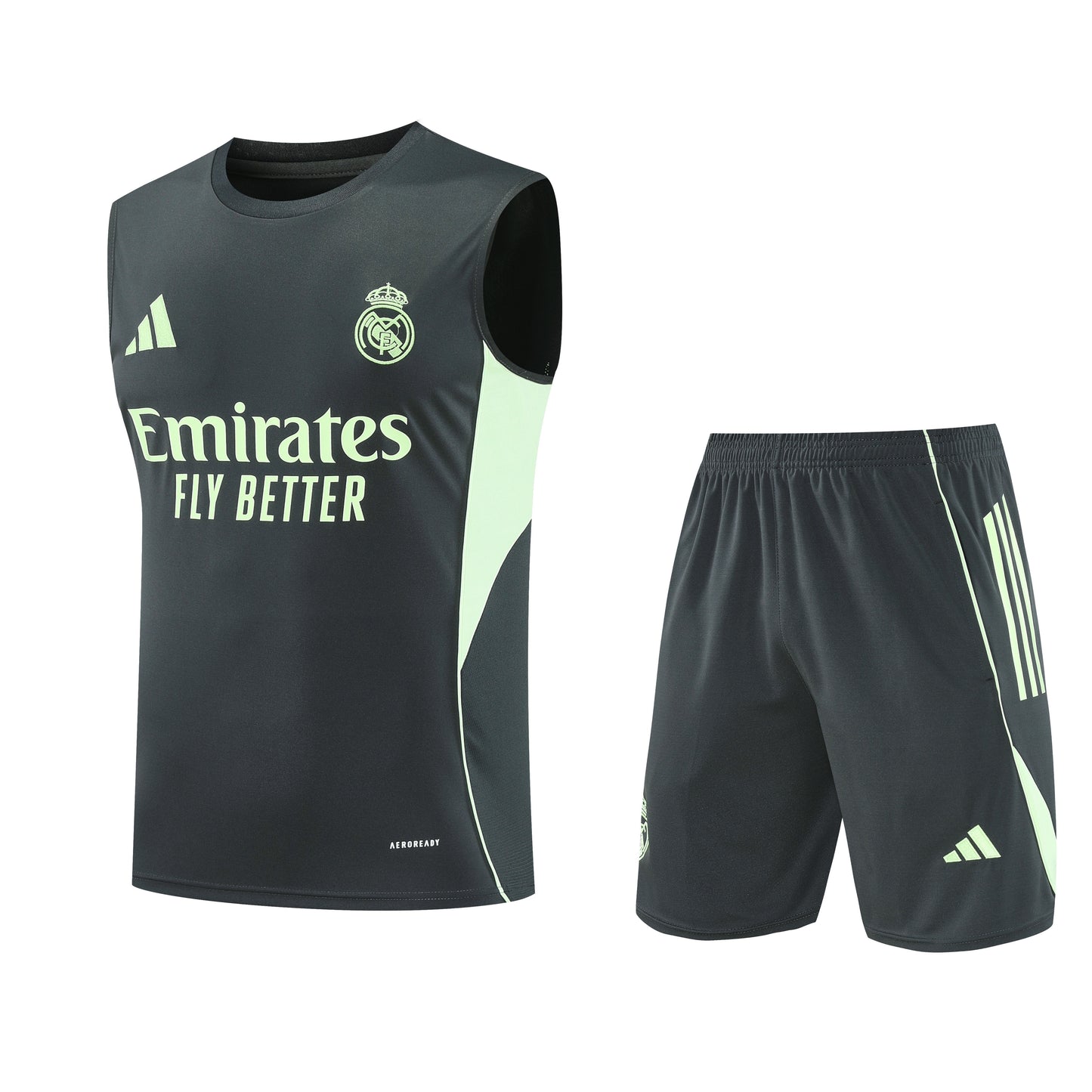 Real Madrid Sleeveless Training Kit grey