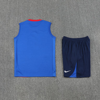 Paris Sleeveless Training Kit blue+red