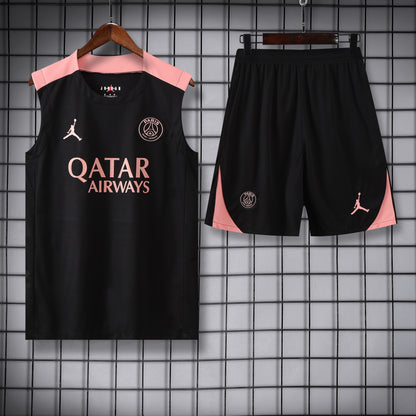 PSG Sleeveless Training Kit - Black/Baby Pink