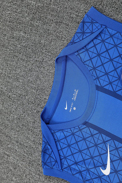 Paris Sleeveless Training Kit  blue pattern