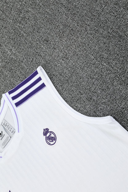 Real Madrid Sleeveless Training Kit White+purple