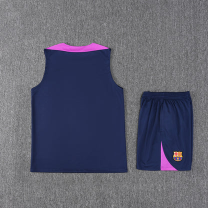 Barcelona Sleeveless Training Kit Blue