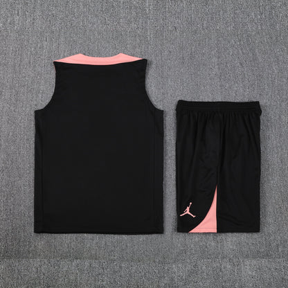 PSG Sleeveless Training Kit - Black/Baby Pink