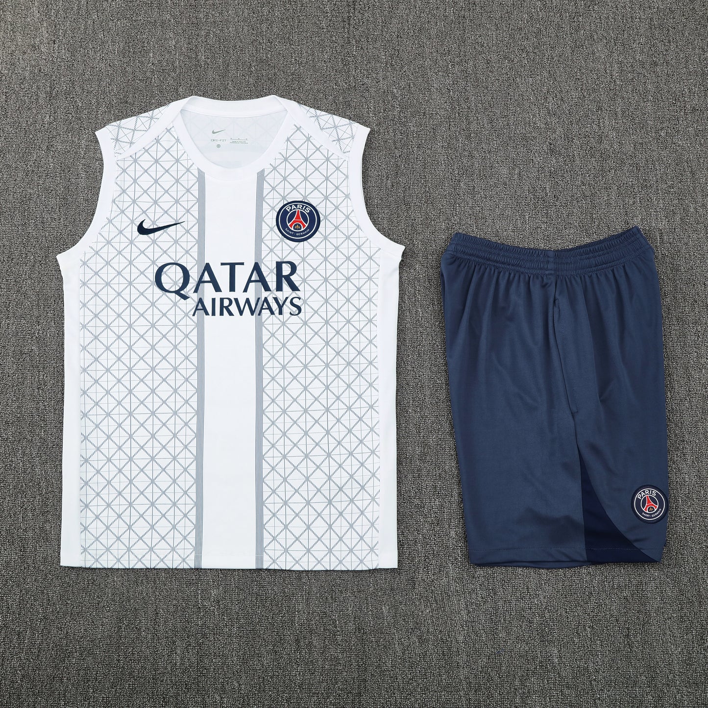 Paris Sleeveless Training Kit  white pattern