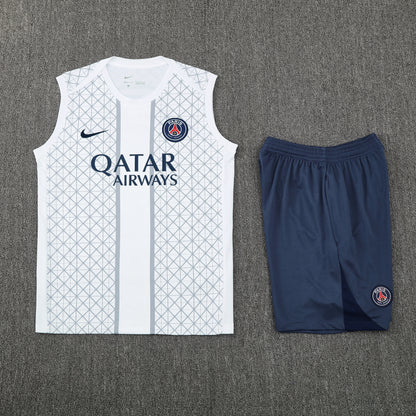 Paris Sleeveless Training Kit  white pattern