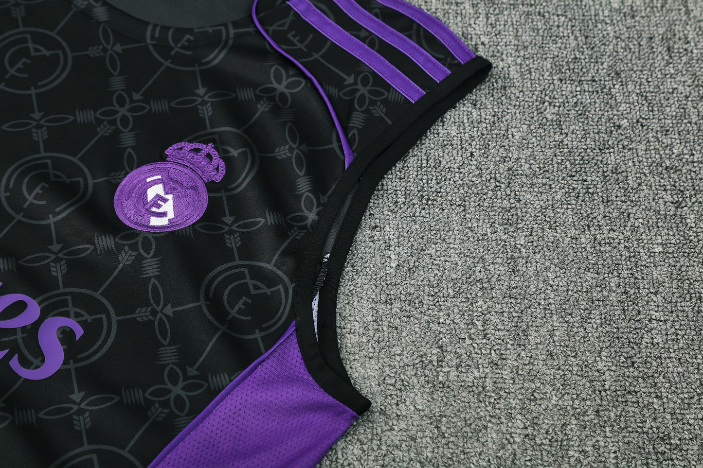 Real Madrid Sleeveless Training Kit - Black/Purple