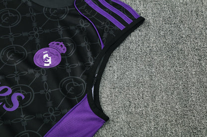 Real Madrid Sleeveless Training Kit - Black/Purple
