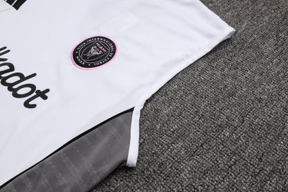 Inter Miami Sleeveless Training Kit - White/Grey/Black