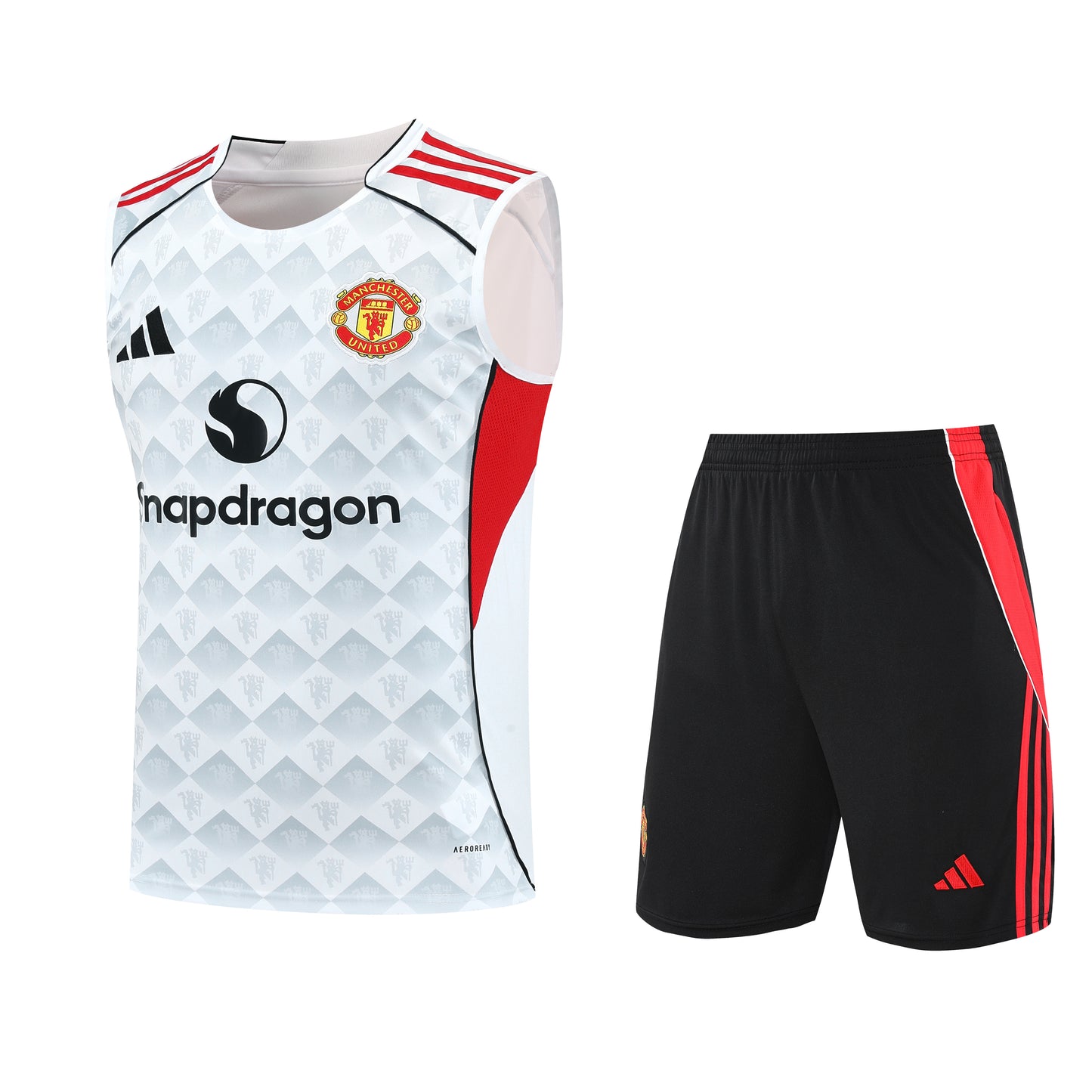 Manchester United  Sleeveless Training Kit white+red