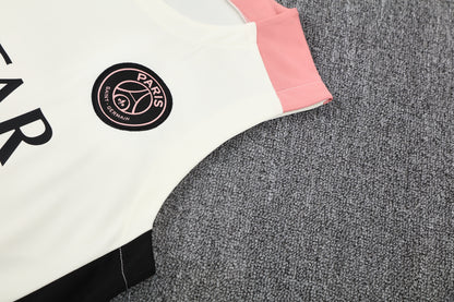 PSG Sleeveless Training Kit - Cream/Baby Pink/Black