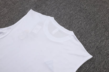 Real Madrid Sleeveless Training Kit -  White/Blue