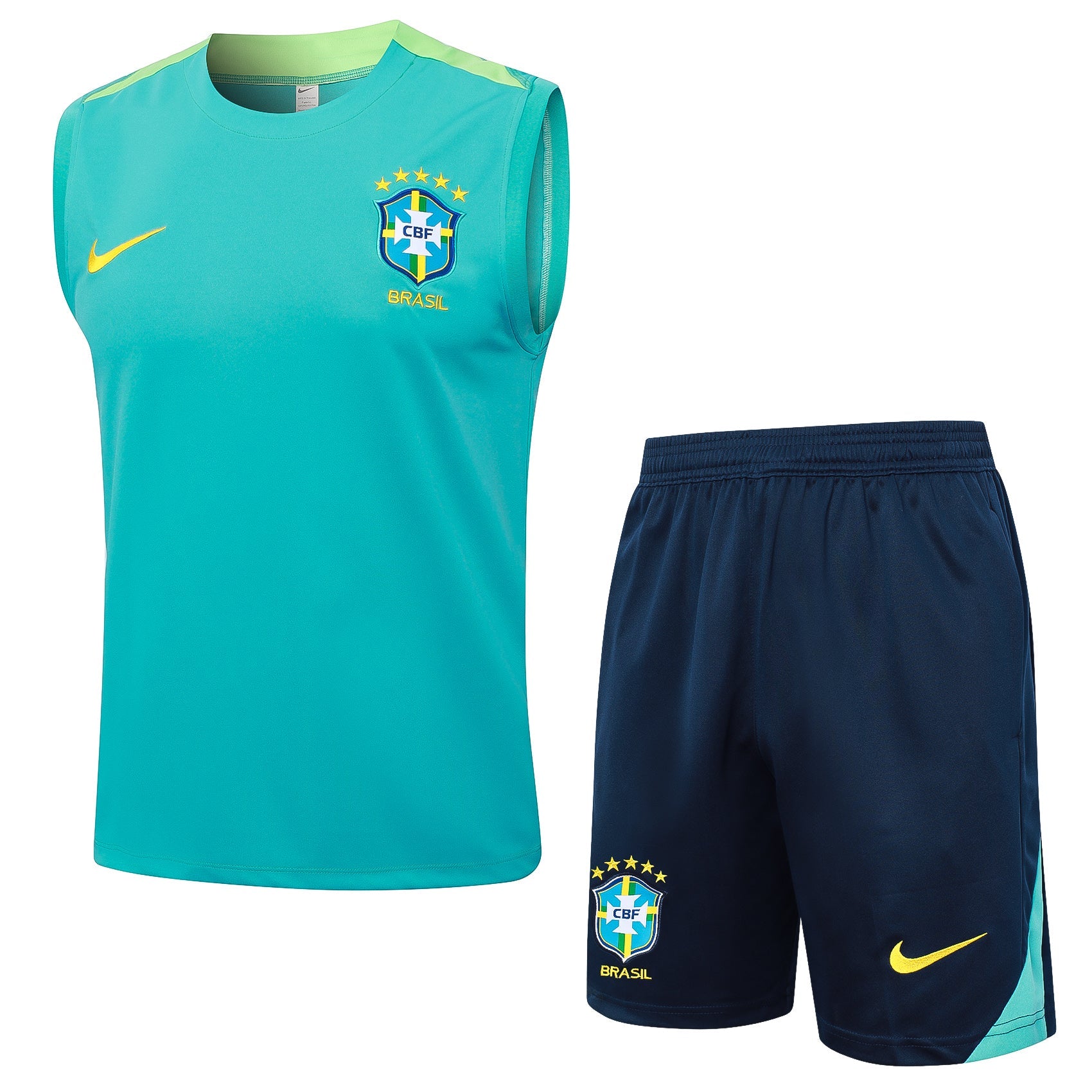 Brazil Sleeveless Training Kit - Turquoise – KIT CULTURE