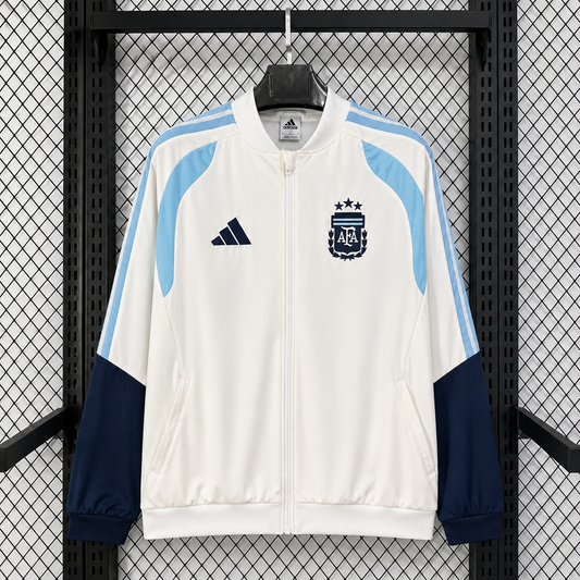 Argentina World Cup style white Windbreaker