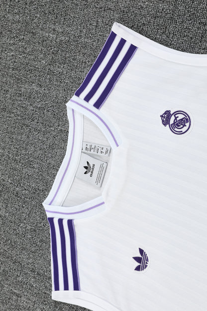Real Madrid Sleeveless Training Kit White+purple