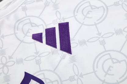 Real Madrid Sleeveless Training Kit - White/Purple/Black