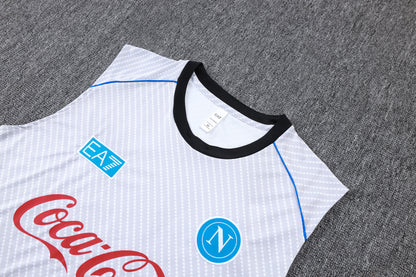 Napoli Sleeveless Training Kit - Grey/Blue