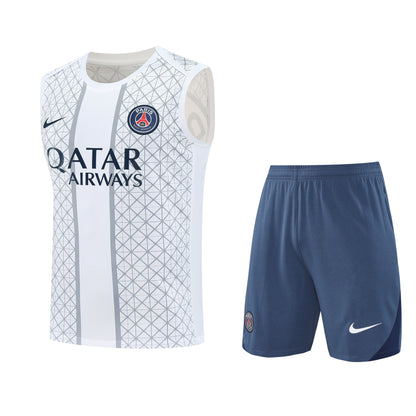 Paris Sleeveless Training Kit  white pattern