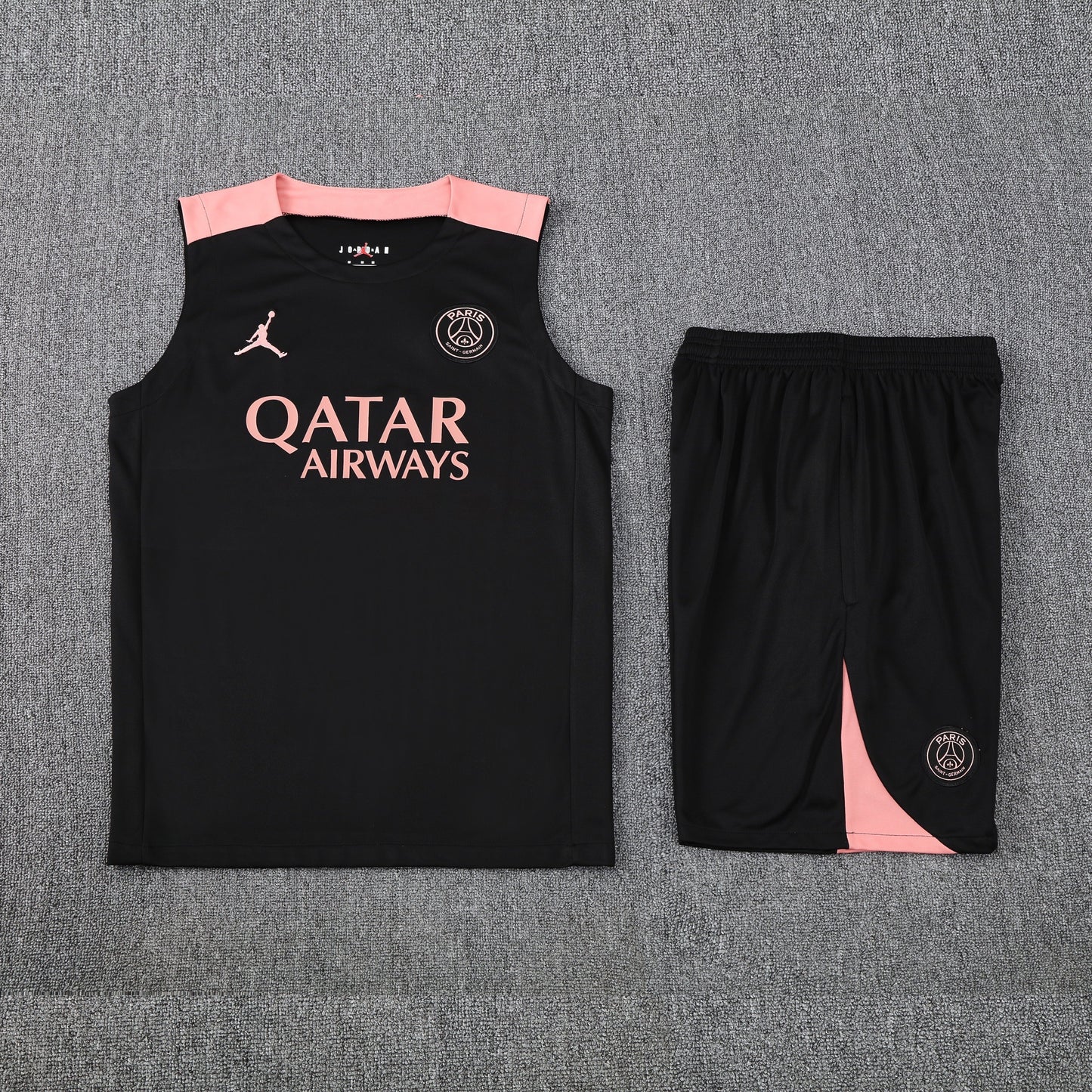 PSG Sleeveless Training Kit - Black/Baby Pink