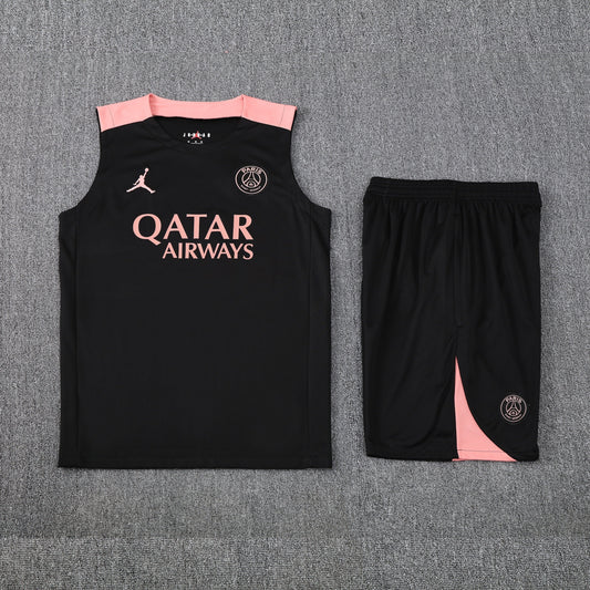 PSG Sleeveless Training Kit - Black/Baby Pink