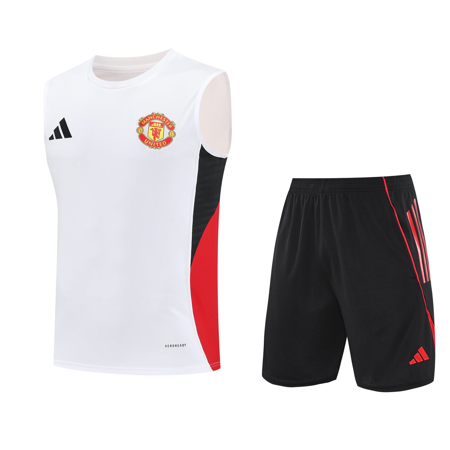 Manchester United  Sleeveless Training Kit white+red+black