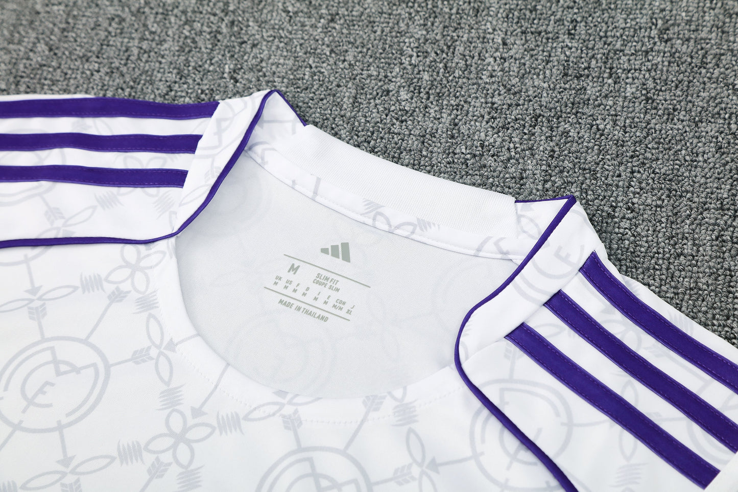 Real Madrid Sleeveless Training Kit - White/Purple/Black