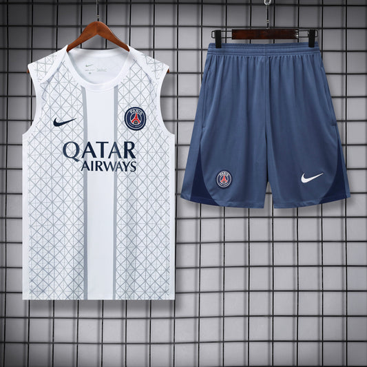 Paris Sleeveless Training Kit  white pattern