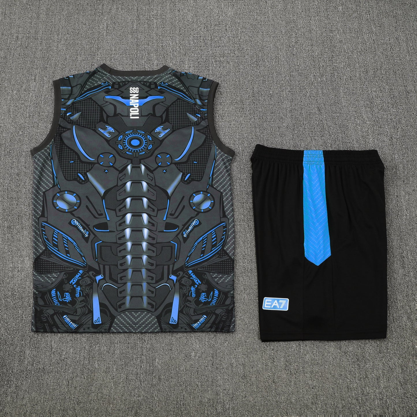 Napoli Sleeveless Training Kit - Black