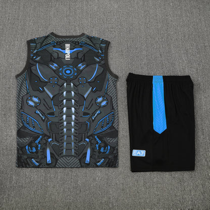 Napoli Sleeveless Training Kit - Black