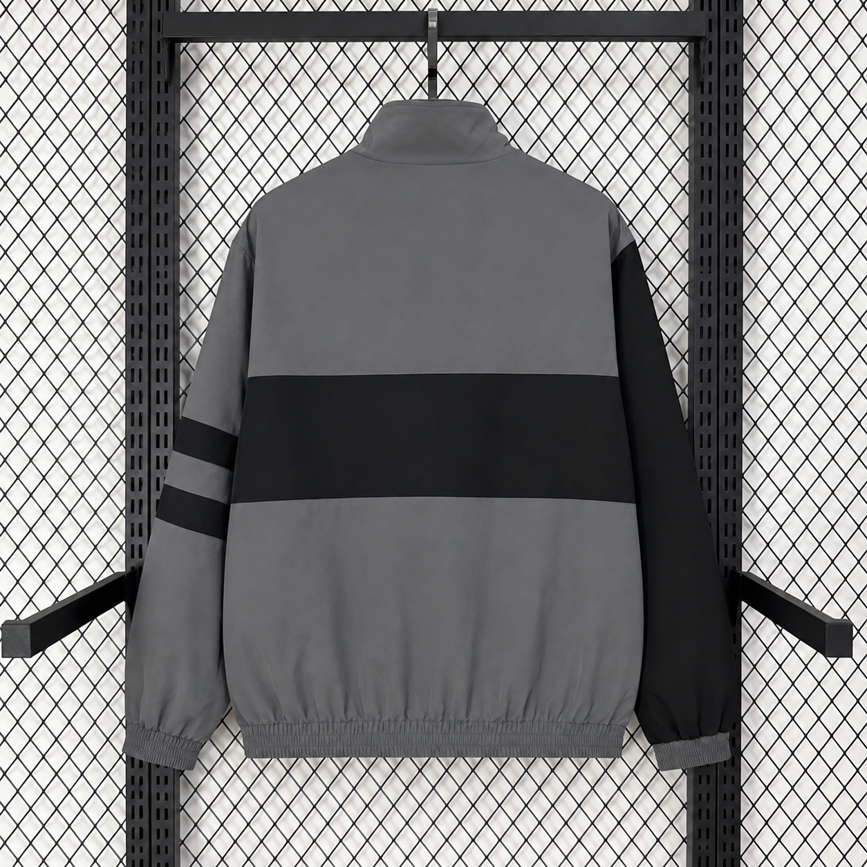 Inter Milan grey retro style Windbreaker