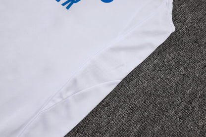 Real Madrid Sleeveless Training Kit -  White/Blue