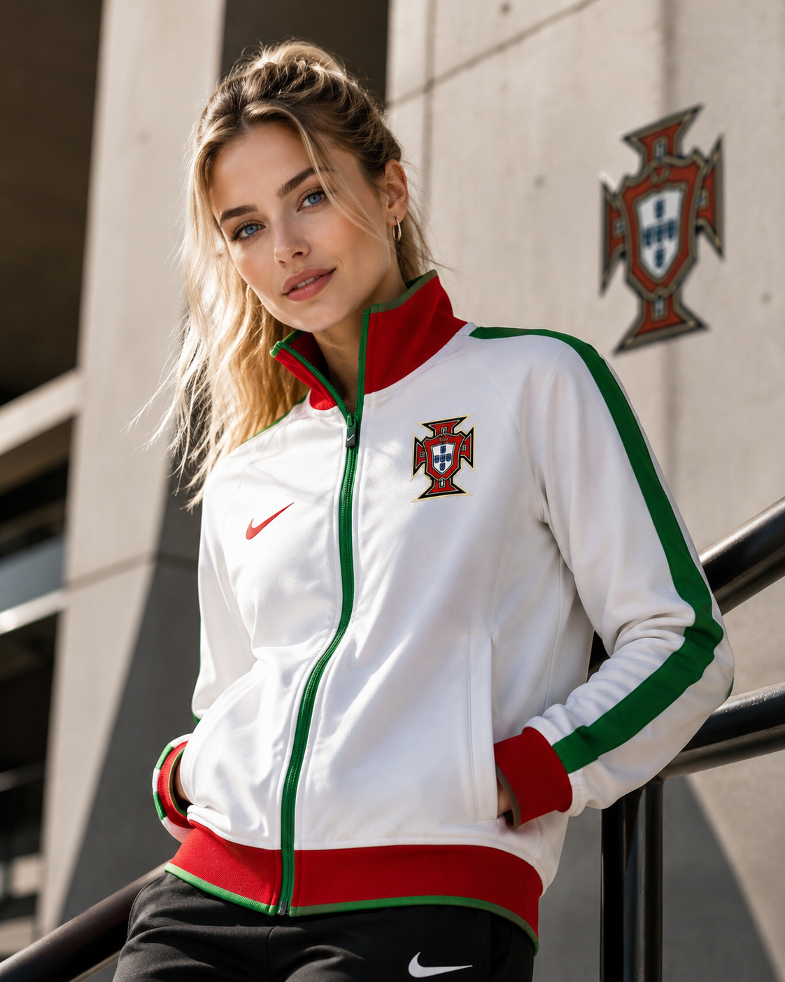 Portugal team white World Cup Windbreaker