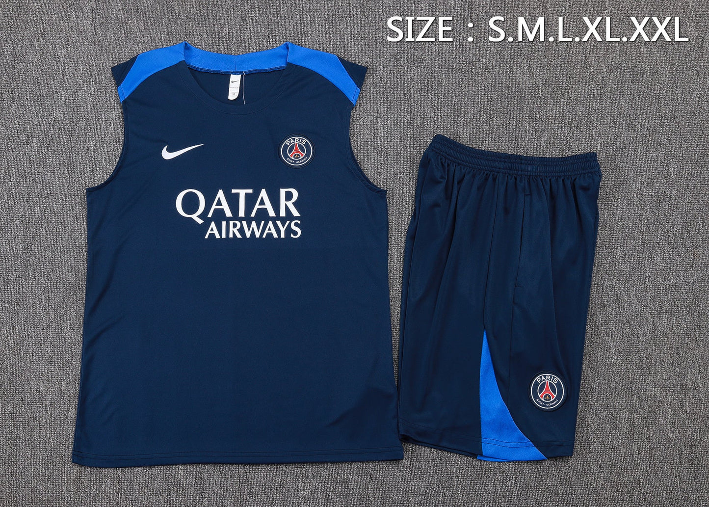 PSG Sleeveless Training Kit - Navy/Blue