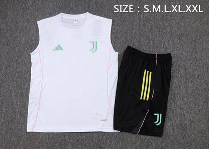 Juventus Sleeveless Training Kit -  White/Pastel