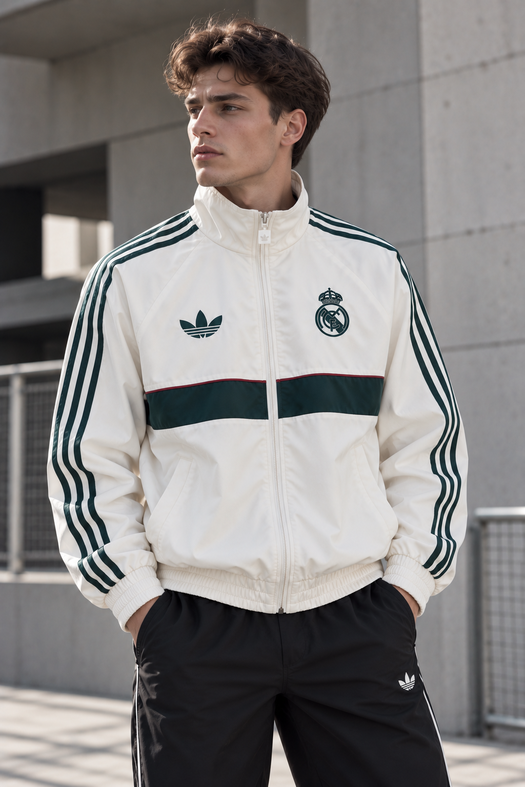 Real Madrid 26-27 models beige Windbreaker