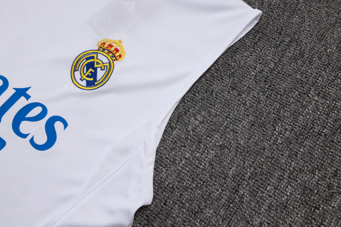 Real Madrid Sleeveless Training Kit -  White/Blue