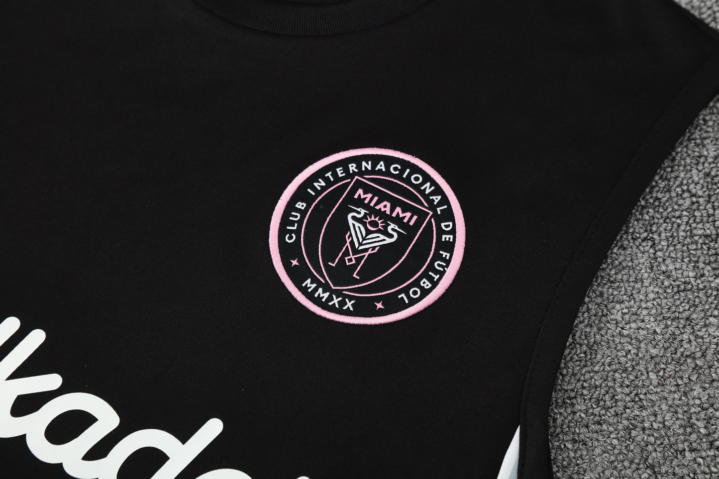 Inter Miami Sleeveless Training Kit - Black/Grey/White