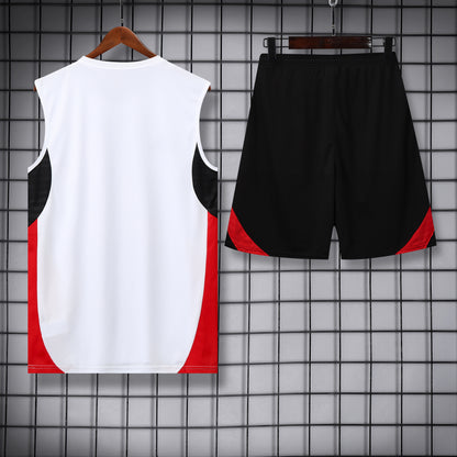Manchester United  Sleeveless Training Kit white+red+black