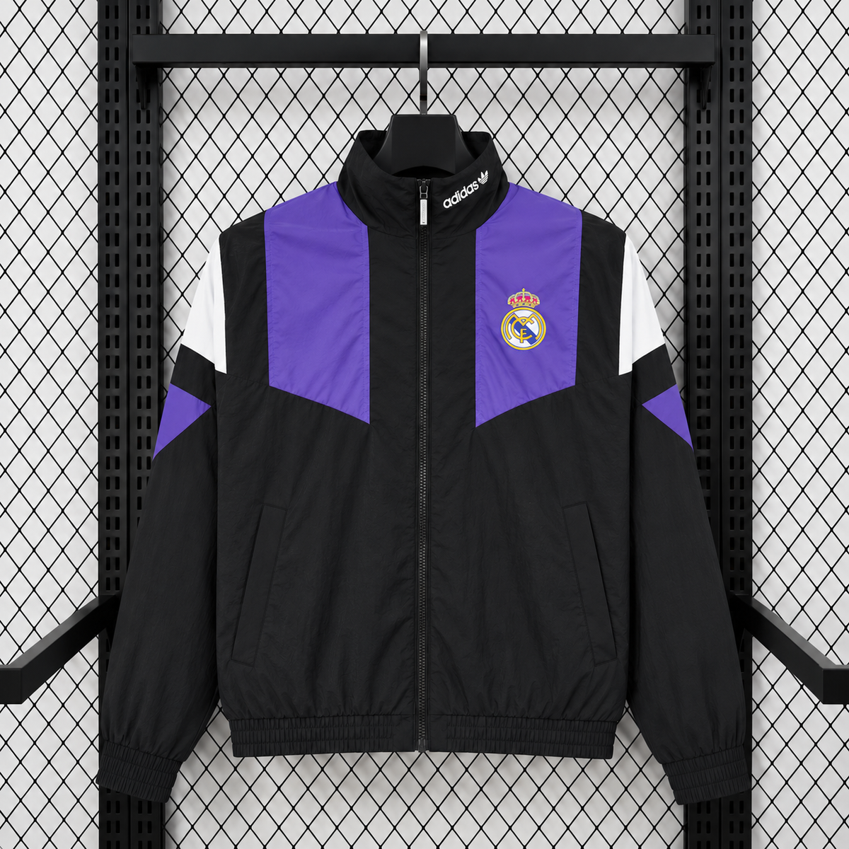 Real Madrid black Windbreaker