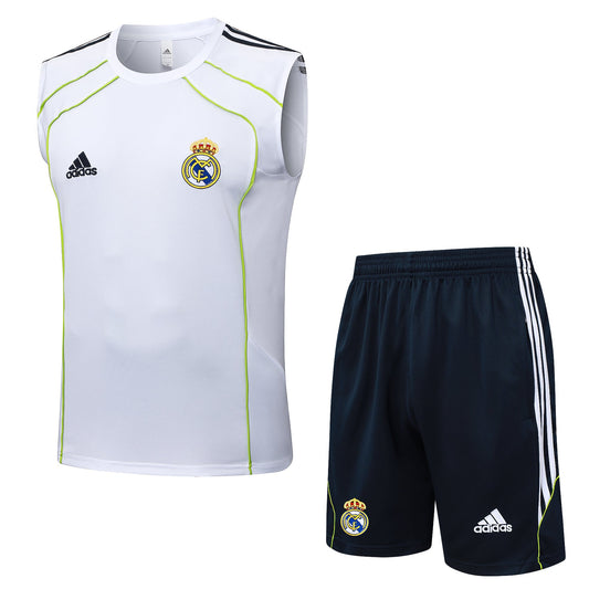 Real Madrid Sleeveless Training Kit - Retro Home