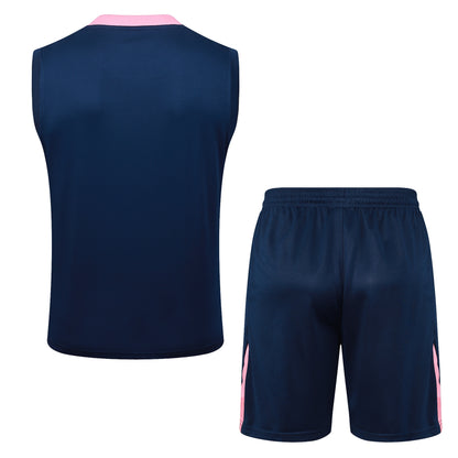 Barcelona Sleeveless Training Kit - Navy/Sunset Pink