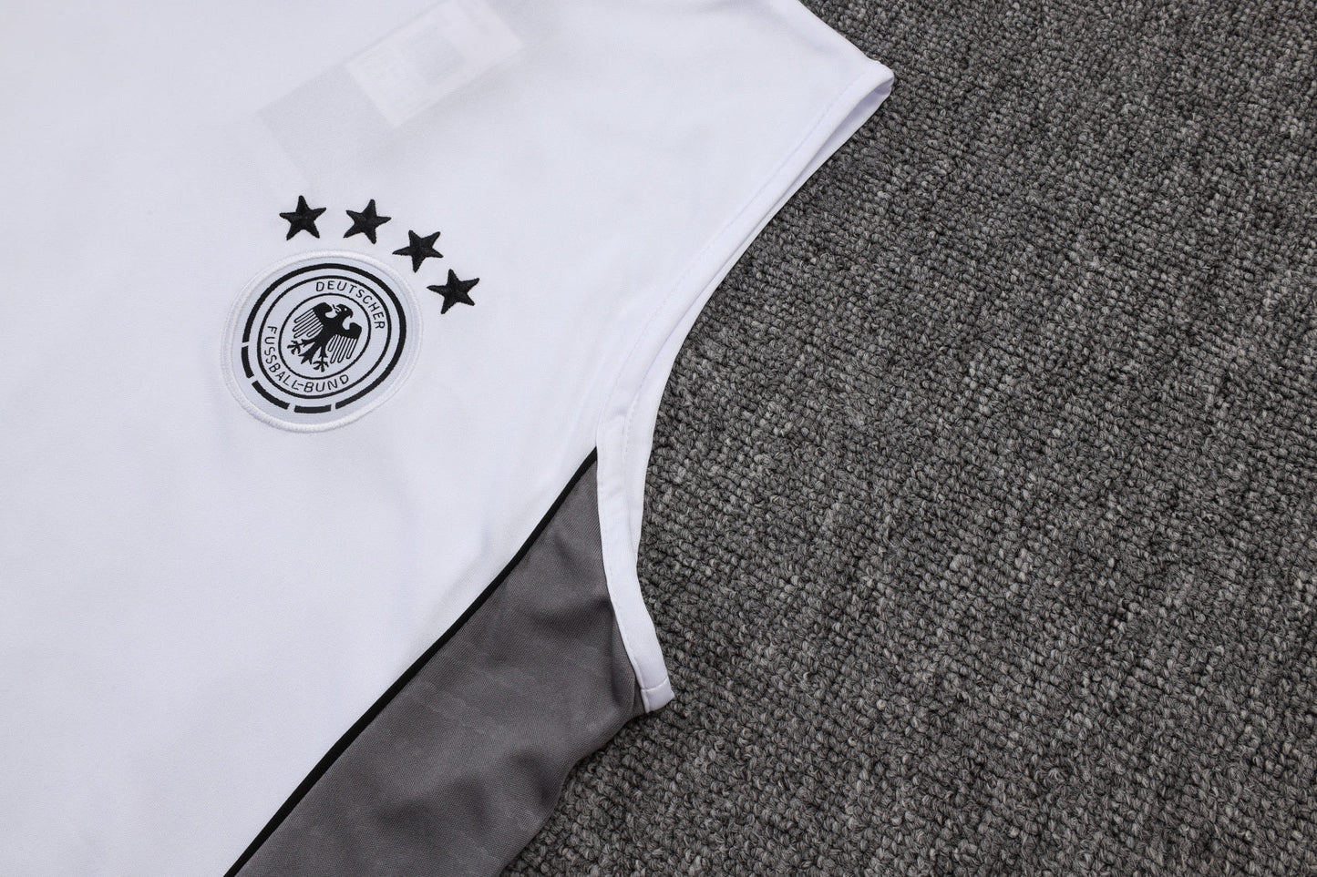 Germany Sleeveless Training Kit -  White/Grey/Black